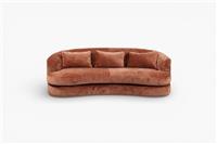 Lozenge Large 3 Seater Sofa, Plush Chenille Auburn