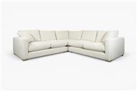 Belle Large Corner Sofa, Plush Velvet Ivory