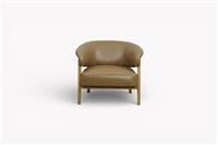 Casey Leather Tub Chair, Caramel