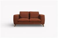 Cloudy Comfort Fabric 2 Seater Sofa, Velvet Rust