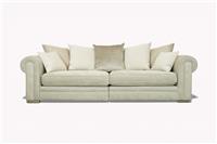 Bardot XL 4 Seater Split Scatter Back Sofa, Silver Combination Mix