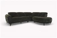 Catania RHF Power Recliner Open Ended Chaise Sofa, Dusk Cocoa