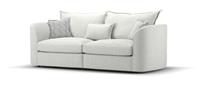 Sofology The Como 4 Seater Fabric Sofa in Como Villa Silver Plain Mix