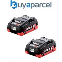 x2 Metabo 18v CAS 4AH Slide Batteries Compact LiHD Ultra M Technology 625367000