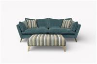 Elton Large 4 Seater Fabric Sofa, Dusk Peacock