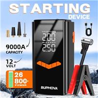 9000A Car Jump Starter With Air Compressor Pack Booster 12V Power Bank