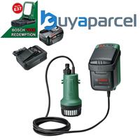 Bosch 06008C4203 Cordless Garden Pump 18V Rainwater Drainage + 4AH Battery Kit