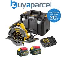 Dewalt DCS576T2 54v XR Flexvolt Circular Saw 190mm Track Plunge Rail Base - 6ah