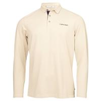 Calvin Klein Mens Medina Long Sleeve Polo Shirt - Sand Marl - XL - XL Regular
