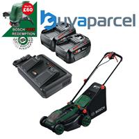 Bosch Rotak 18V2-38 Twin 18v 36v Cordless Lawnmower Mower 32cm 2 x 4.0Ah Battery