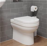White Back To Wall Toilet W355mm H445mm with Soft Close Seat Dual Flush