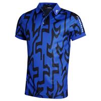 J.Lindeberg Mens Tour Tech Reg Fit Polo Shirt - Glitch Bridge Blue - S - S Regular