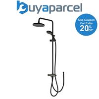 Triton DuoSwitch Diverter Shower Kit Rigid Riser Rainshower Head - Black