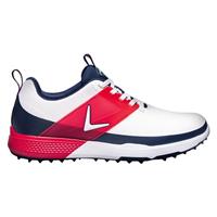 Callaway Golf Mens M593 Nitro Blaze Golf Shoes - White/Navy/Red - UK 7