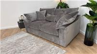 Sofology Georgio Fabric 3 Seater Feather Flex Seats in Luxury Deep Pile Chenille
