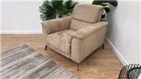 Sofology Illinois Fabric Chair Power Recliner/Headrest in Lifestyle Textured Tau
