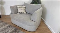 Sofology Chloe Fabric Loveseat Chair in Silver Mix