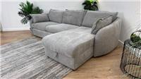 Sofology The Portobello Fabric 3 Seater Chaise with Storage & Sprung Seats in Li