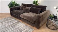 Sofology Cavalli Fabric 3 Seater in Chenille Mushroom
