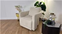 Sofology The Retreat Fabric Swivel Chair in Casual Chenille Ivory
