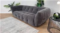 Sofology The Lunar 3 Seater Fabric Sofa in Chenille Charcoal