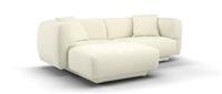 Sofology Nuvole Fabric Chaise 3 in Ivory