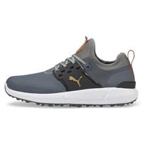 Puma Golf Mens IGNITE Spiked Golf Shoes - Quiet Shade/Gold/Black - UK 7
