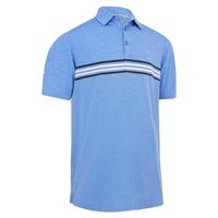 Callaway Golf Mens Heathered Stripe Polo Shirt - Magnetic Heather - S - S Regular