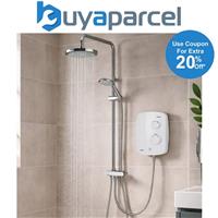 Triton AS2000SR Silent Running Thermostatic Power Shower + Dual Rainshower Head