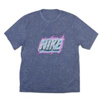 NIKE Mens Tie Dye T-Shirt Blue Crew Neck L - L Regular