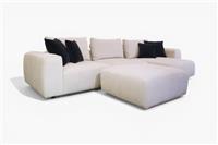 Rocco Large RHF Chaise Sofa & Footstool, Dusky Ecru