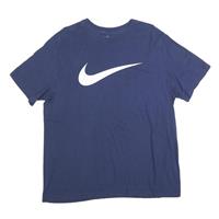 NIKE Mens Blue T-Shirt M Short Sleeve Crew Neck Cotton Blend Graphic Print - M Regular