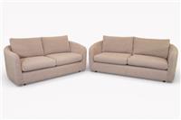 Carnaby Fabric 3 + 2 Seater Sofa Set, Dusk Latte