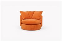 Piccadilly Large Swivel Chair, Dusk Orange