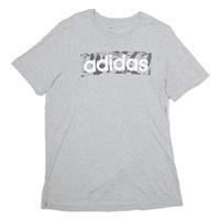 ADIDAS Mens T-Shirt Grey L - L Regular