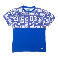 ADIDAS Mens T-Shirt Blue S - S Regular