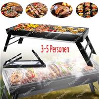 Portable BBQ Charcoal Barbecue Grill Folding Stainless Steel Stove Garden Picnic