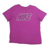 NIKE Mens Purple Graphic T-Shirt M Short Sleeve Crew Neck Cotton Casual - M Regular