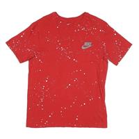 NIKE Mens Red T-Shirt M Short Sleeve Crew Neck Cotton Blend Graphic Print - M Regular