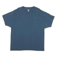 CHAMPION Mens Blue Graphic T-Shirt XL Short Sleeve Crew Neck Cotton Blend Casual - XL Regular
