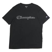 CHAMPION Mens Black Graphic T-Shirt XL Short Sleeve Crew Neck Cotton Casual - XL Regular