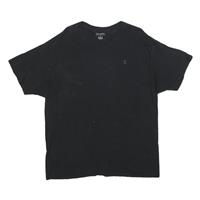 CHAMPION Mens Black Classic T-Shirt XL Short Sleeve Crew Neck Cotton Blend - XL Regular