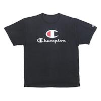 CHAMPION Mens Black T-Shirt XL Short Sleeve Crew Neck Cotton Blend Logo Graphic - XL Regular