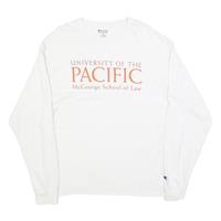 CHAMPION Mens White University Of The Pacific Graphic T-Shirt XL Long Sleeve - XL Regular