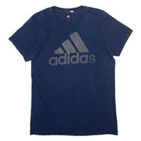 ADIDAS Mens T-Shirt Blue S - S Regular