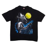 HOT ROCK Wolf Mens T-Shirt Black M - M Regular