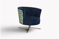Lulu Swivel Chair, Glyde Velvet Indigo