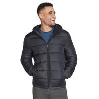 Skechers Mens Parkway Hooded Puffer Jacket - Bold Black - M - M Regular
