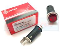 GENUINE LUCAS RED DASH BOARD WARNING LIGHT LAMP 6V / 12V TRIUMPH MINI MG AUSTIN