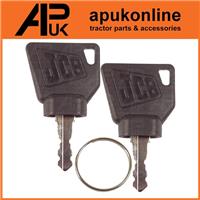 PAIR 2pc Ignition Switch Starter Keys for JCB 3CX Digger Plant Excavator Loadall